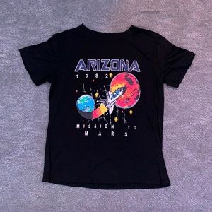 Black T-Shirt with Space Design